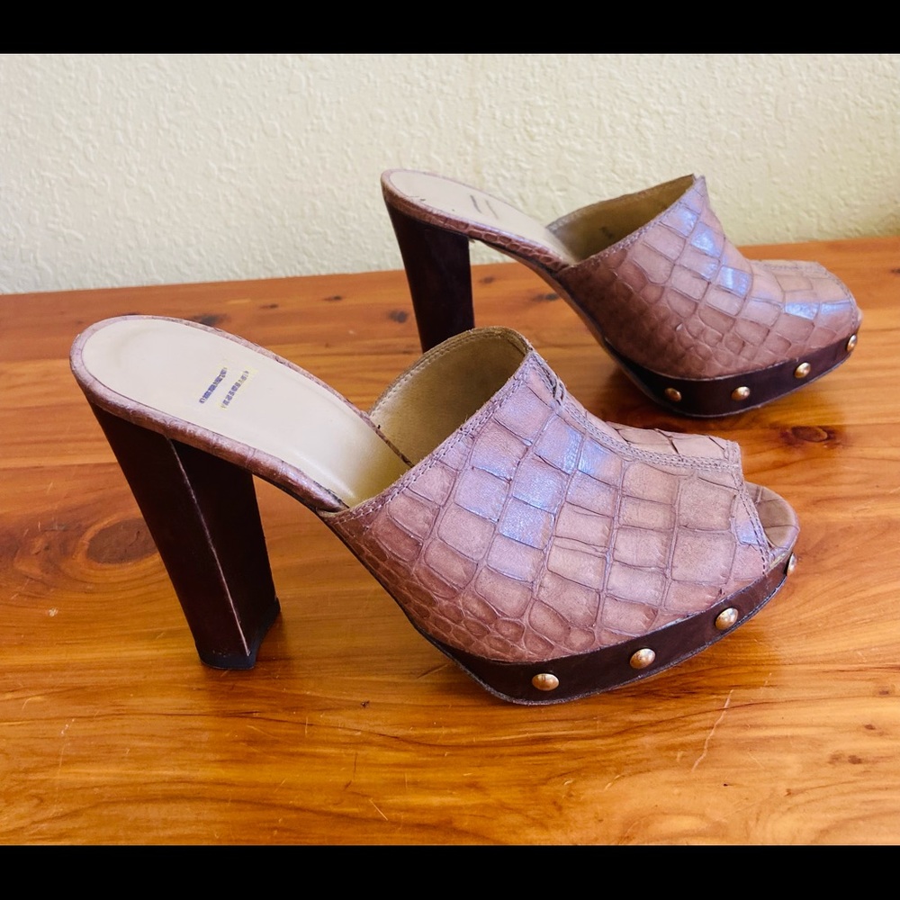 Stuart Weitzman leather mules
